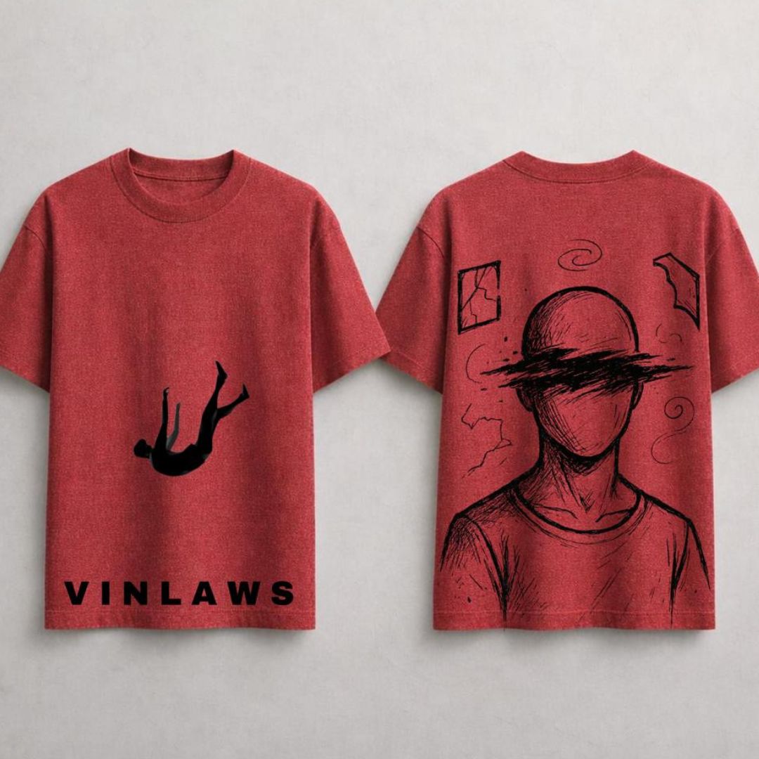 vinlaws “falling silence” oversized tee